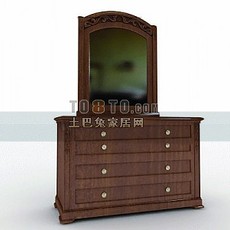 古典中式梳妆/化妆台3d模型下载